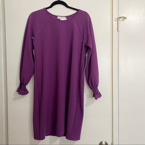 NWT Nine West Purple Long Sleeve Dress